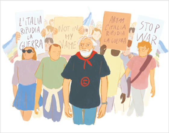 Illustrazione tratta dal libro "Diario di un sogno possibile", di Gino Strada, Feltrinelli, 2023